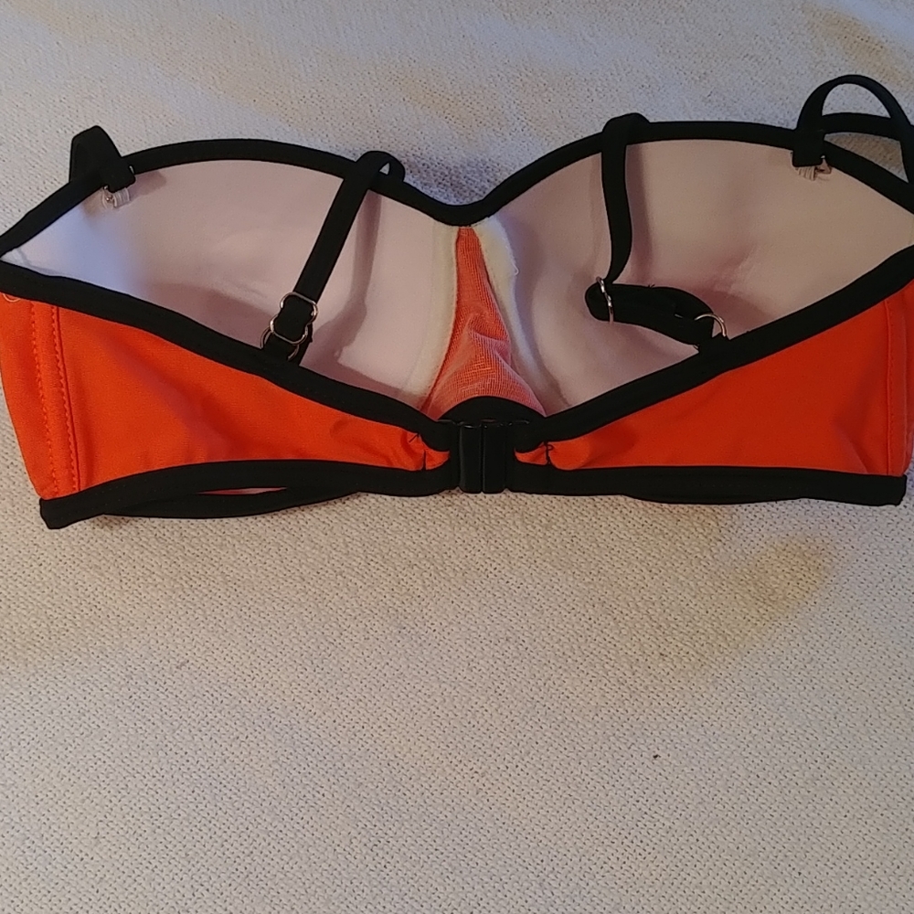 NWOT Pink & Orange Color Block Bikini - Picture 6 of 7